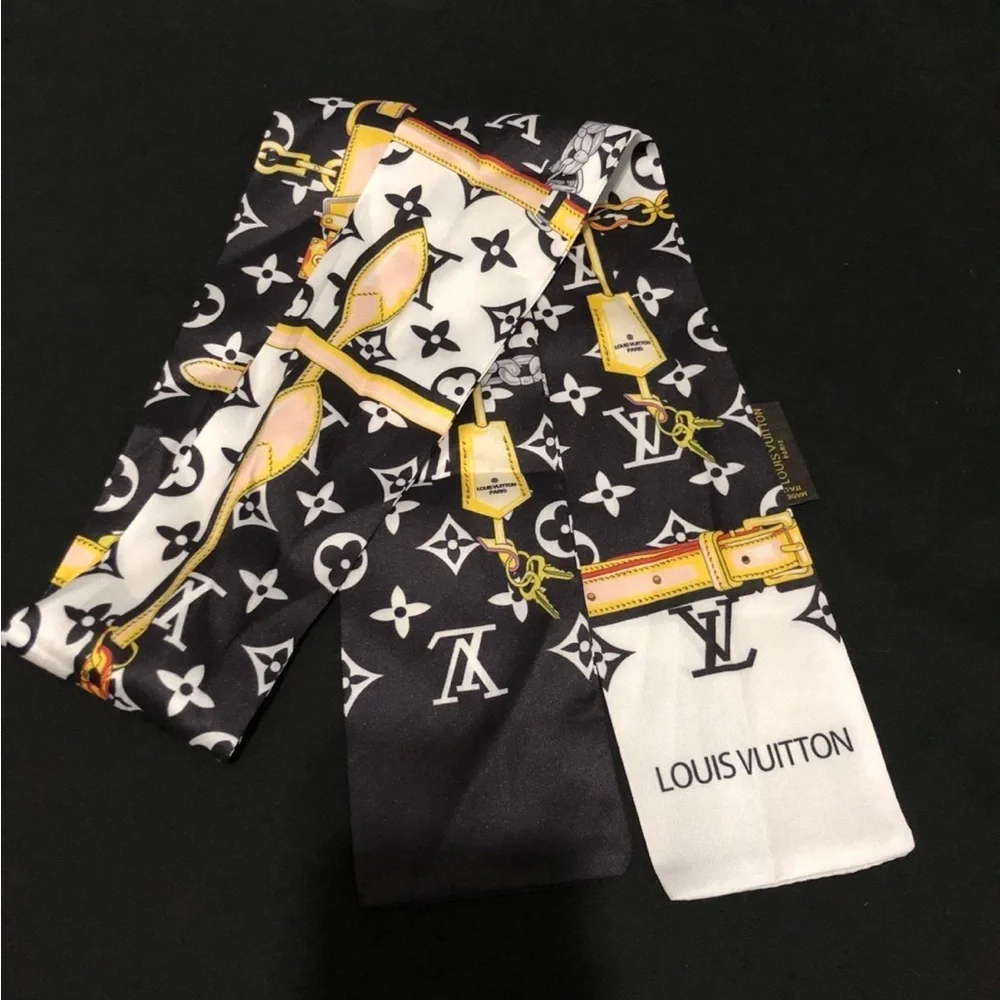Louis Vuitton Luxury twilly black and white! - Picture 3 of 9